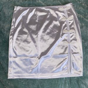 White silk body skirt